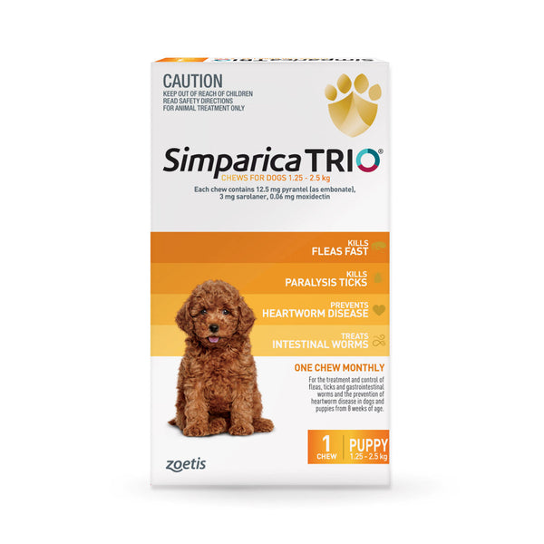 Promo 1 Free Dose Simparica Trio for Puppies 1.3 2.5kg vetnpet