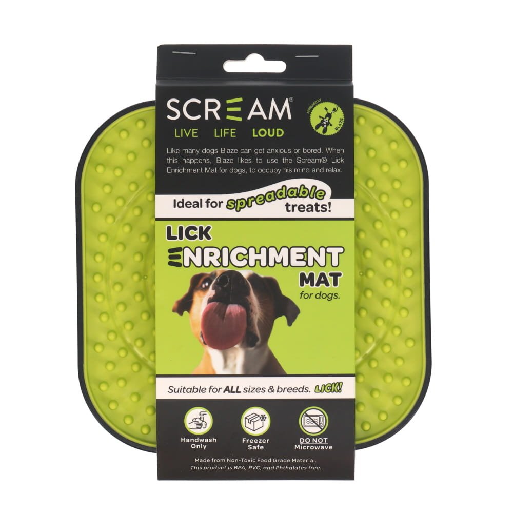 Scream Lick Enrichment Mat for Crates &amp; Cages - Square