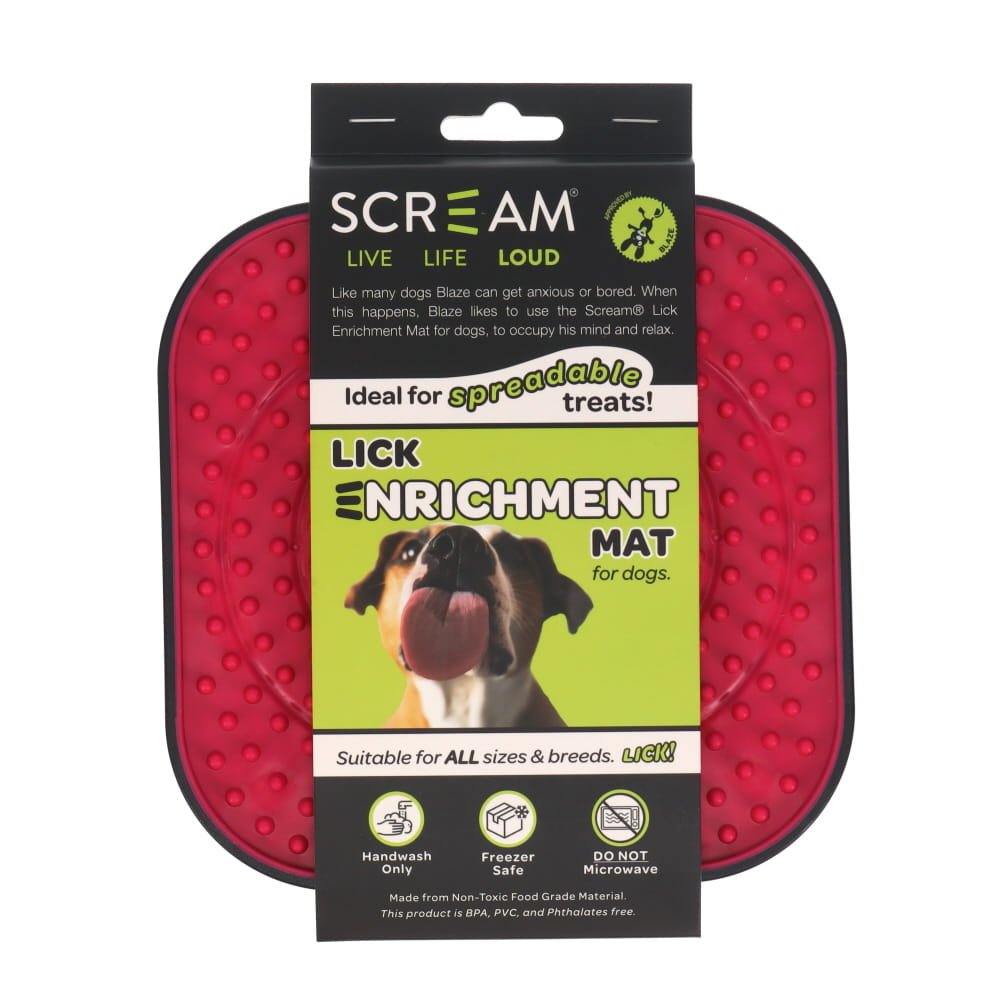 Scream Lick Enrichment Mat for Crates &amp; Cages - Square