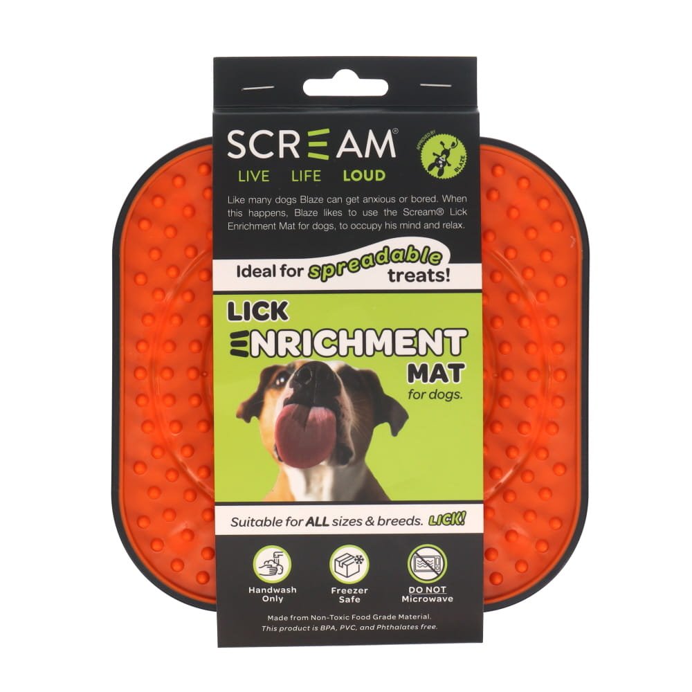 Scream Lick Enrichment Mat for Crates &amp; Cages - Square