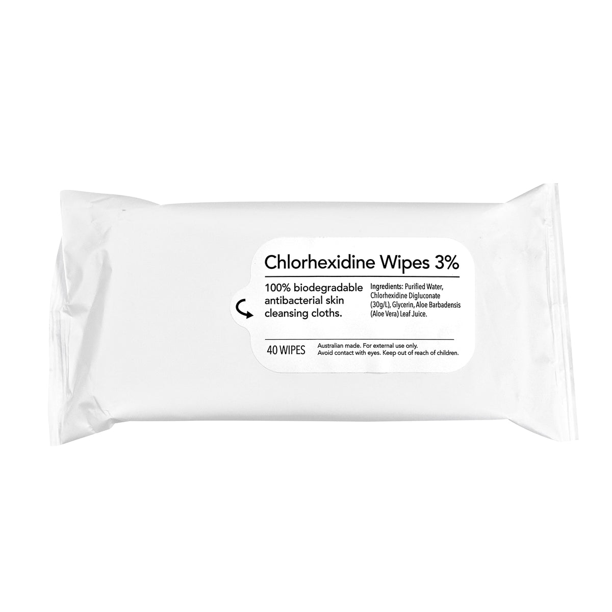 Chlorhexidine Wipes 3% - 40 Pack