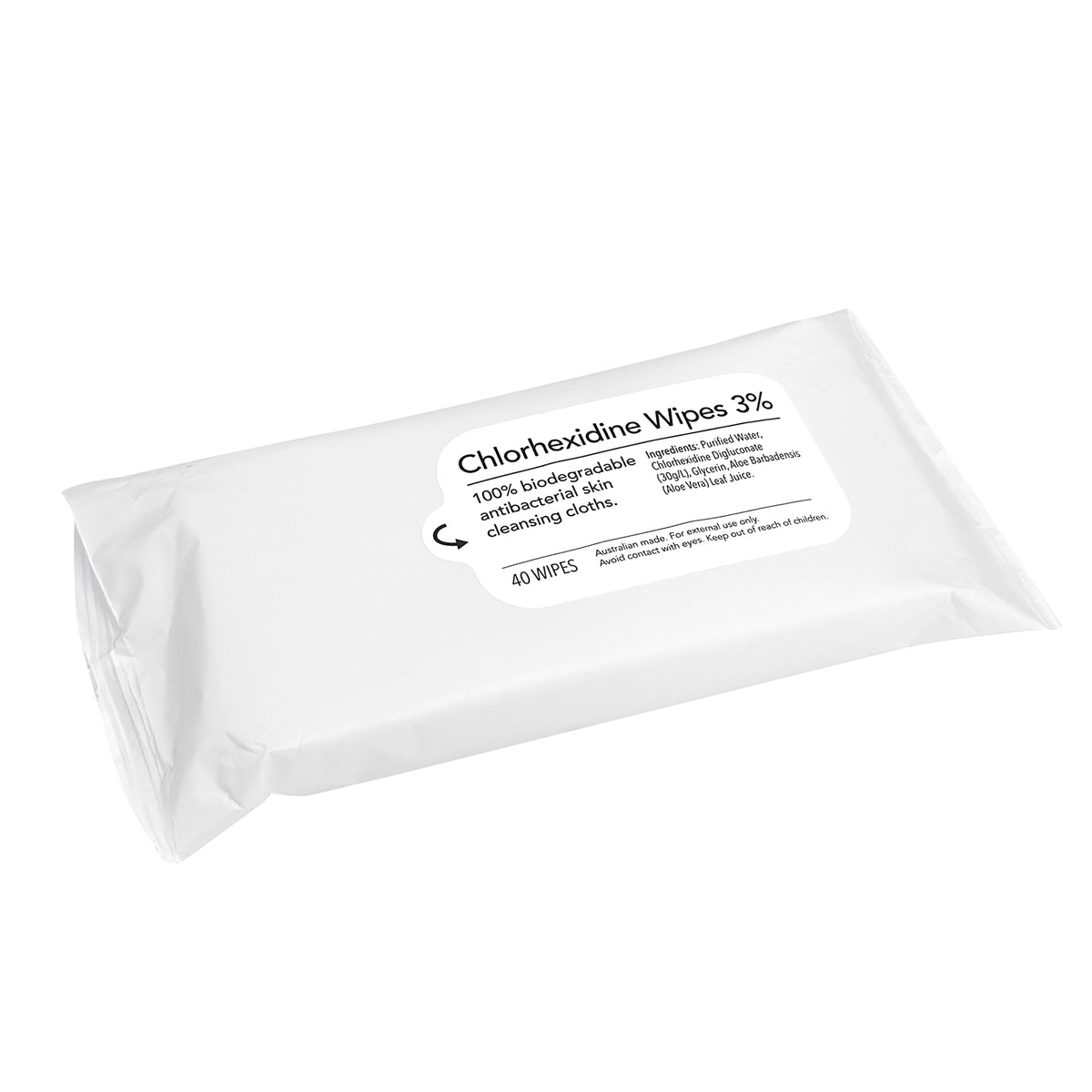 Chlorhexidine Wipes 3% - 40 Pack