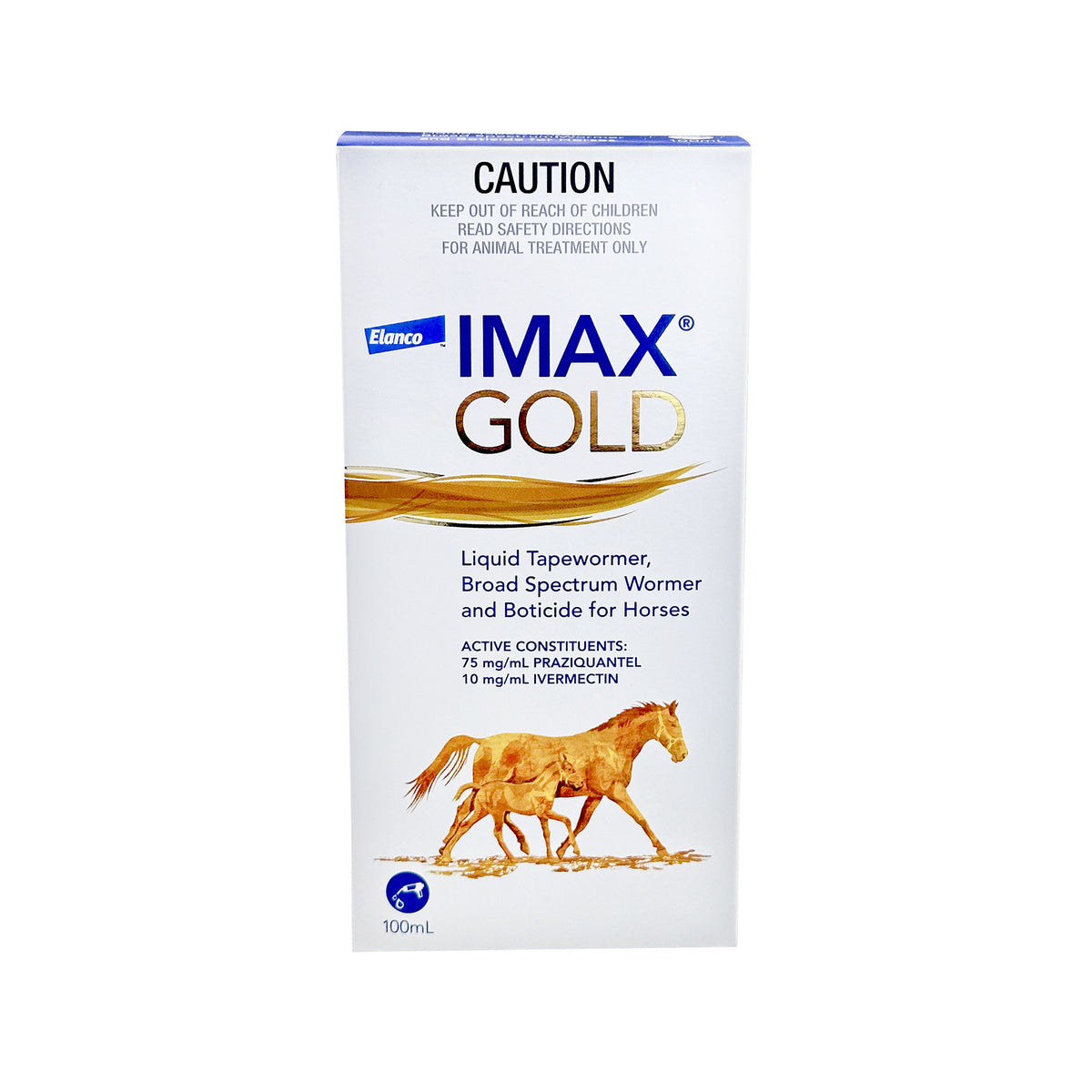 Imax Gold Broad Spectrum Wormer &amp; Boticide for Horses 100ml