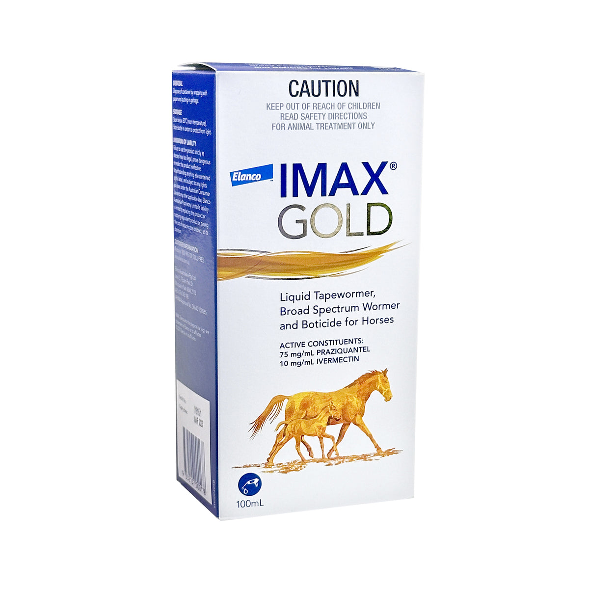 Imax Gold Broad Spectrum Wormer &amp; Boticide for Horses 100ml