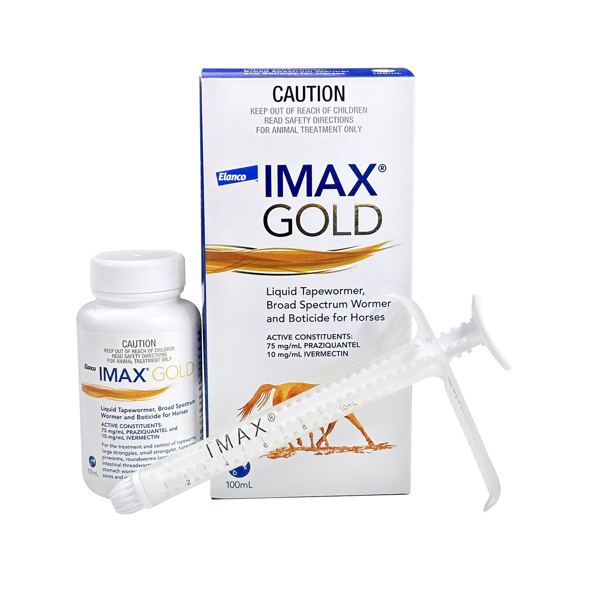 Imax Gold Broad Spectrum Wormer &amp; Boticide for Horses 100ml