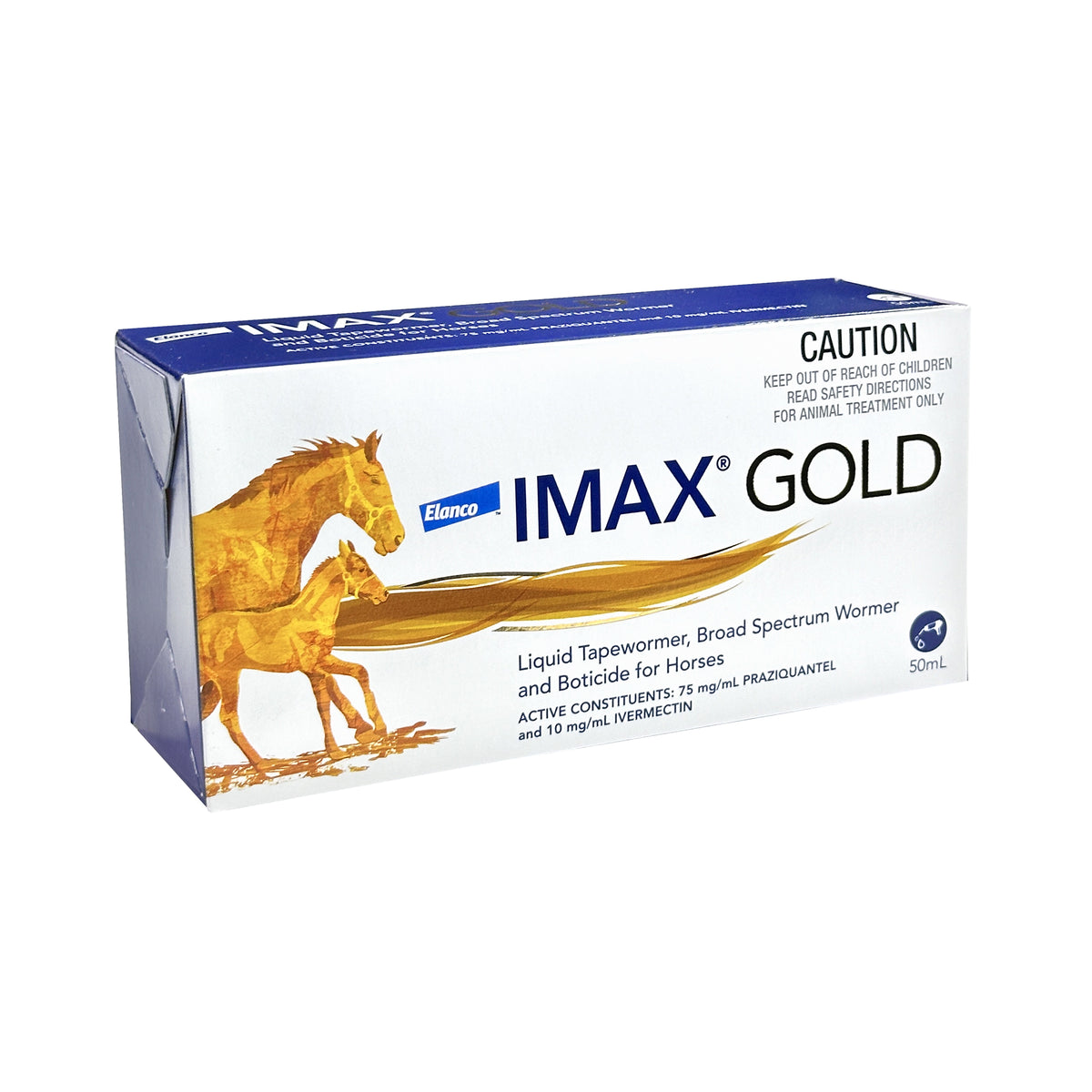 Imax Gold Broad Spectrum Wormer &amp; Boticide for Horses 50mL