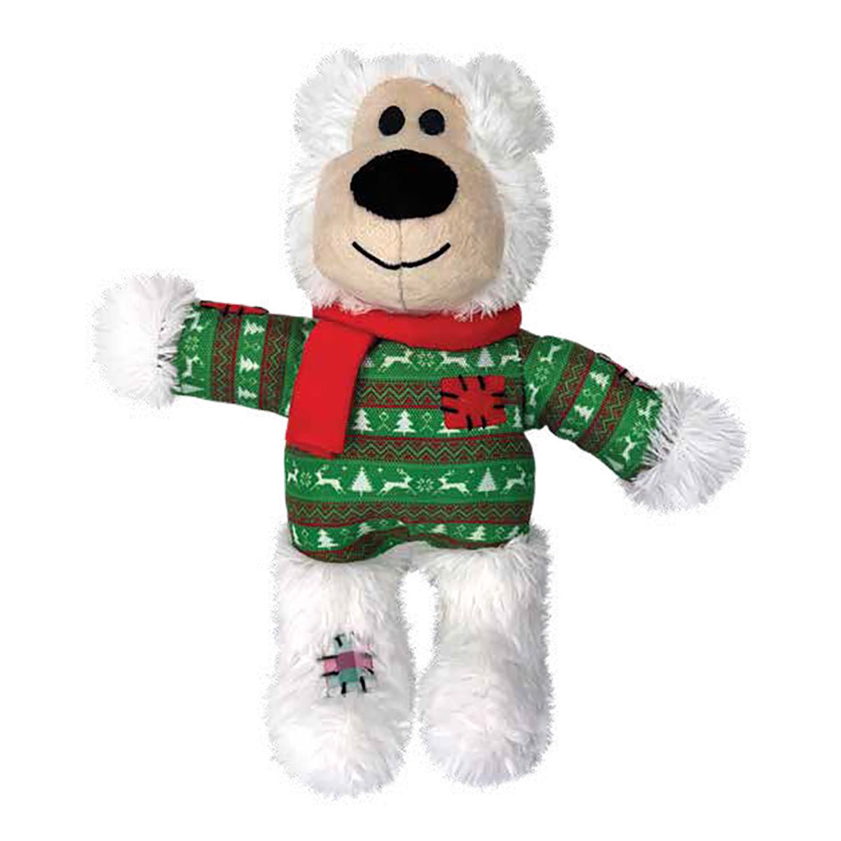 KONG Holiday Wild Knots White Bear