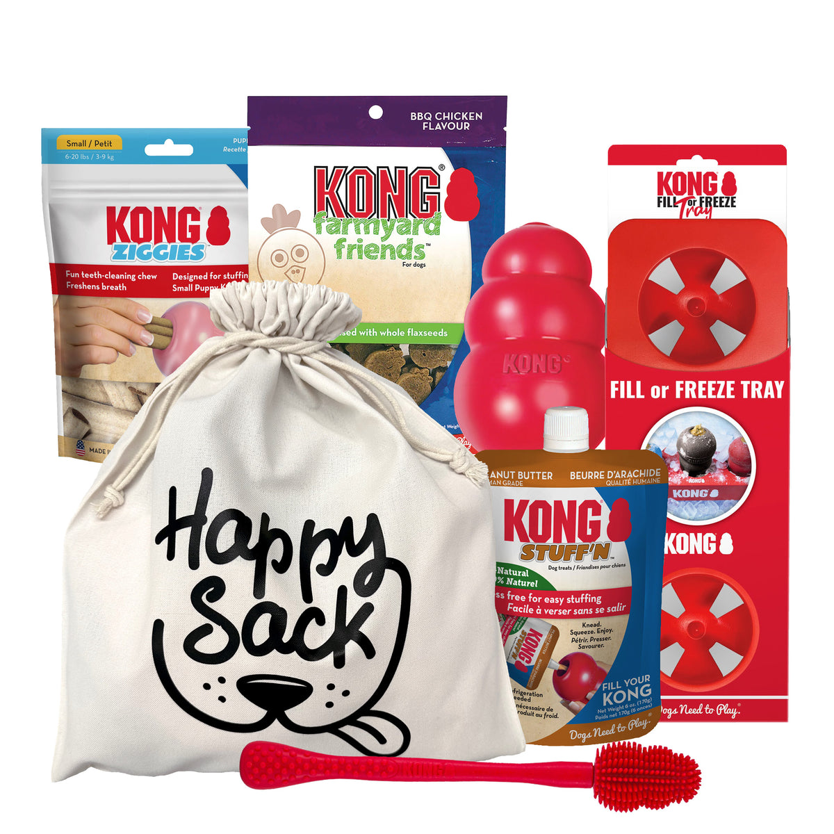 KONG Classic Stuff&#39;n Treat Happy Sack