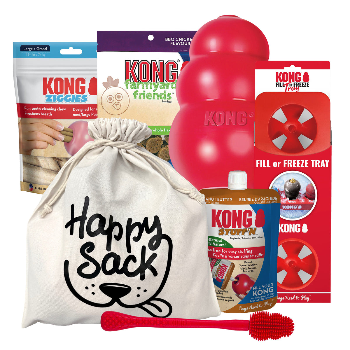 KONG Classic Stuff&#39;n Treat Happy Sack