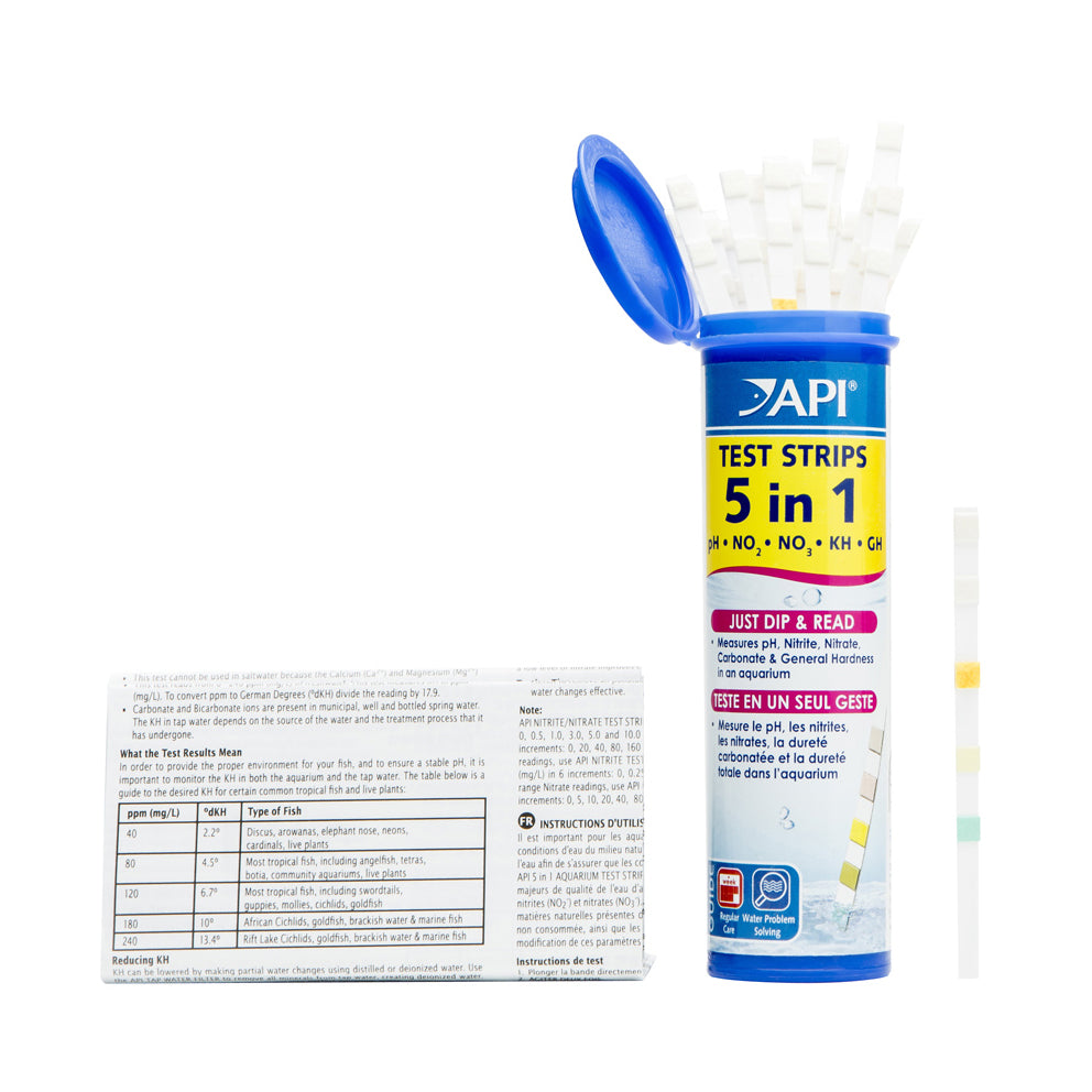 API 5-in-1 Aquarium Test Strips