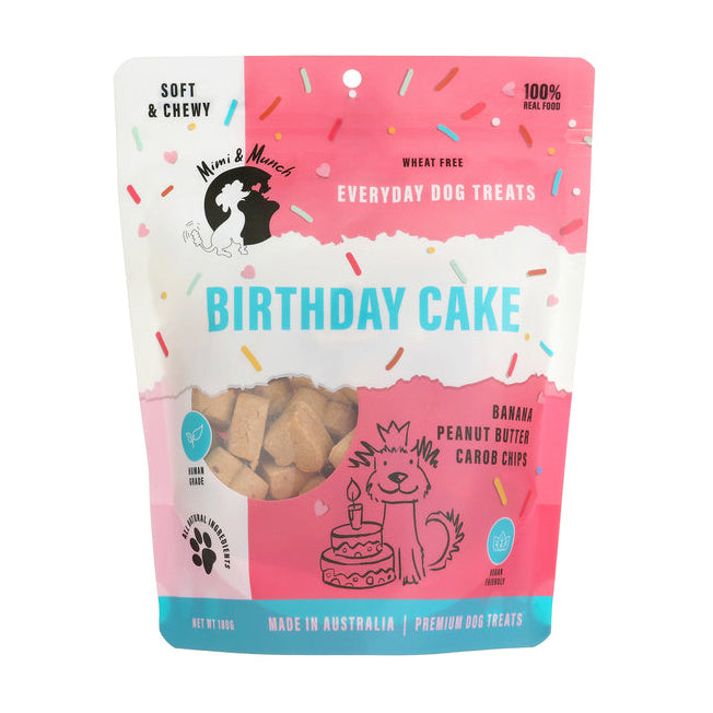 Mimi &amp; Munch Wheat Free Birthday Cake Soft Baked Treats 180g