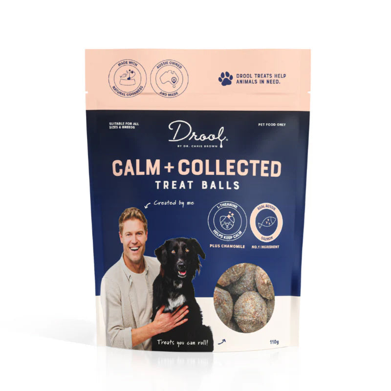 Drool by Dr Chris Brown Calm+Collected Salmon Treat Balls 110g