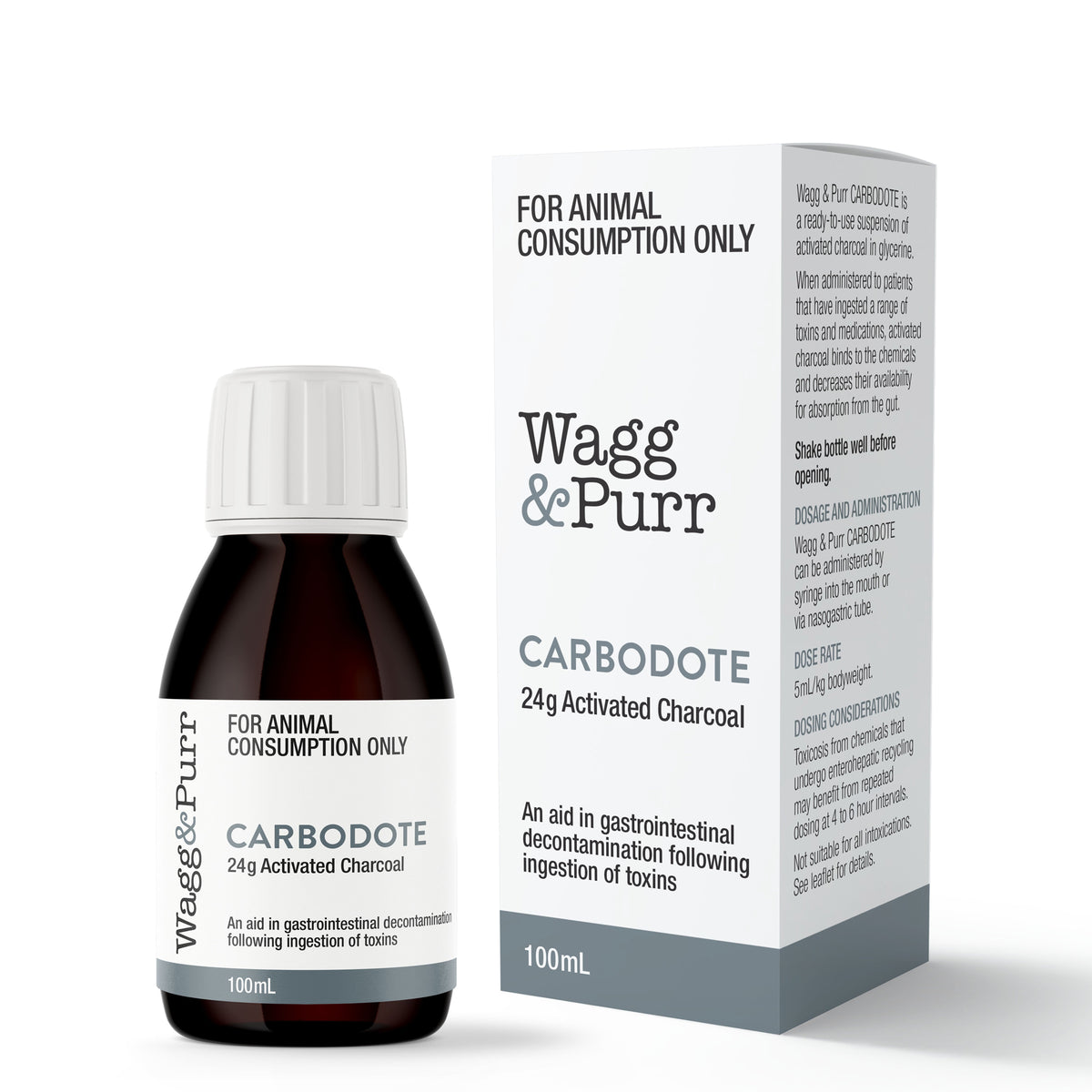 Wagg &amp; Purr Carbodote 24g Activated Charcoal 100mL