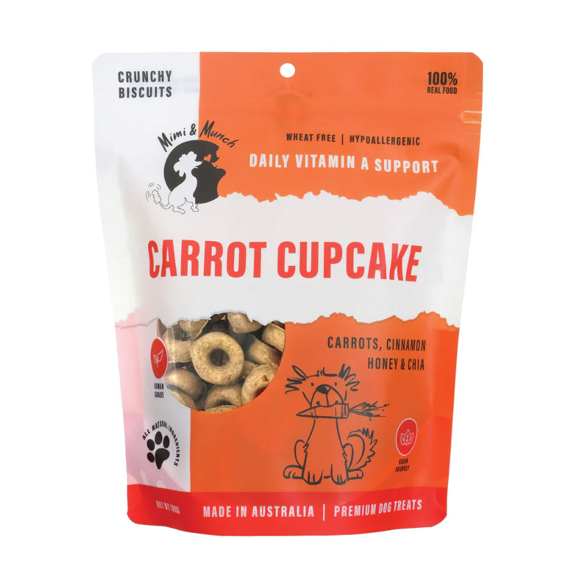 Mimi &amp; Munch Wheat Free Carrot Cupcake Treats 180g