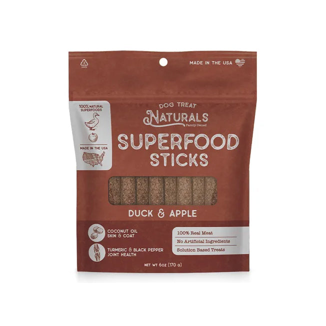 Dog Treat Naturals Superfood Sticks - Duck &amp; Apple 170g