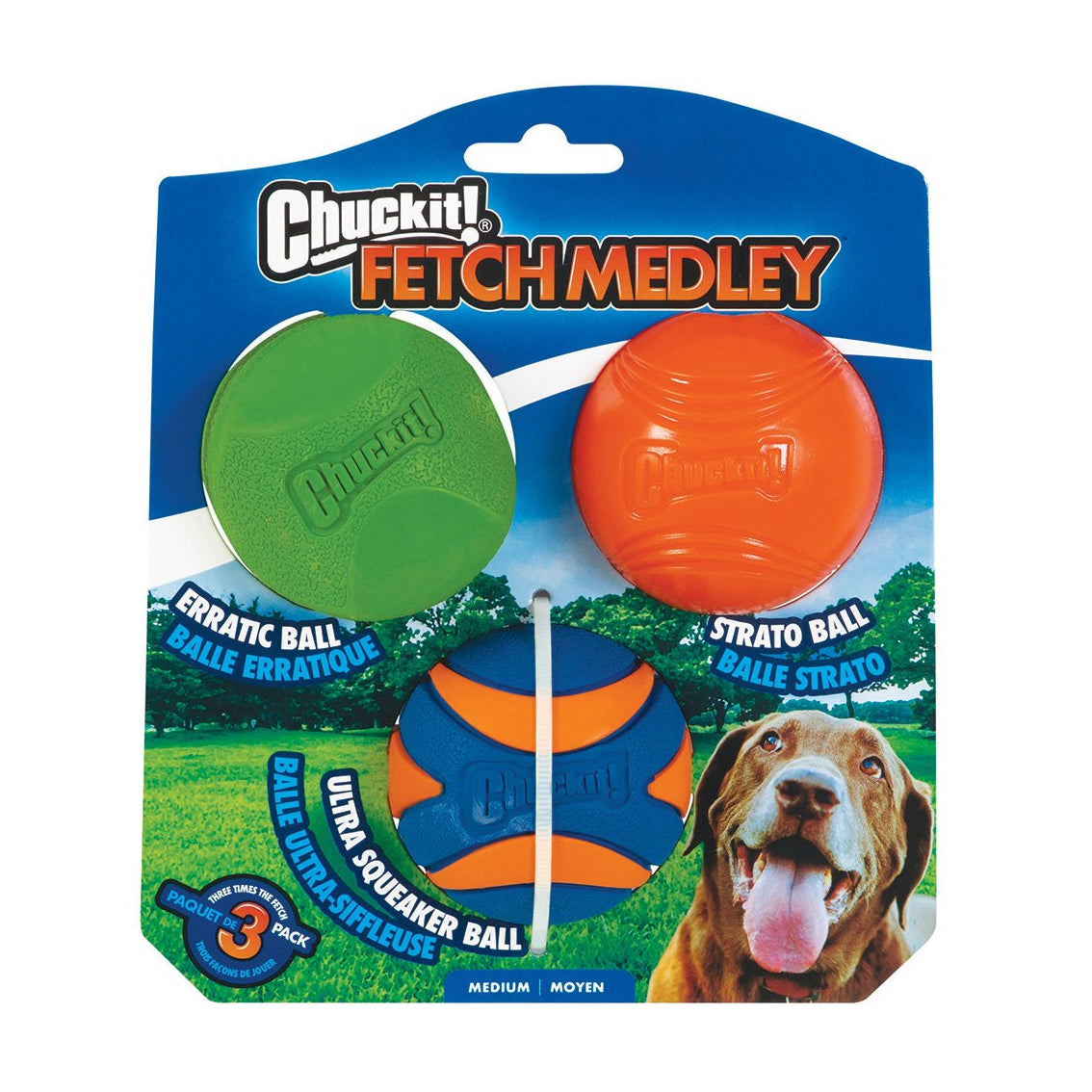 Chuckit! Fetch Medley Ball Set Medium Gen 2 - 3 Pack