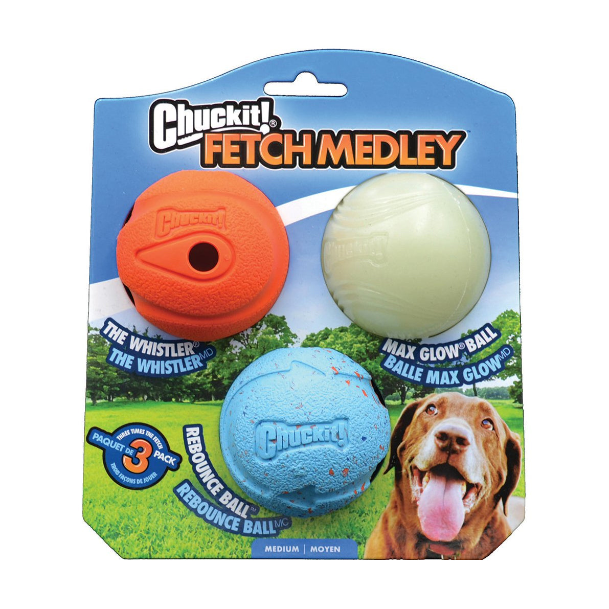 Chuckit! Fetch Medley Ball Set Medium Gen 1 - 3 Pack