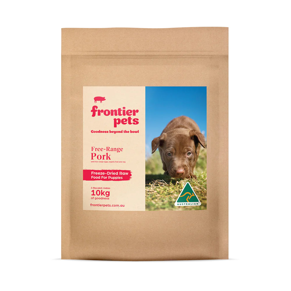 Frontier Pets Free-Range Pork Freeze-Dried Raw Food for Puppies