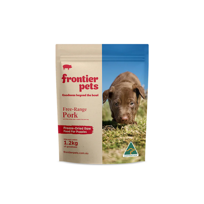 Frontier Pets Free-Range Pork Freeze-Dried Raw Food for Puppies