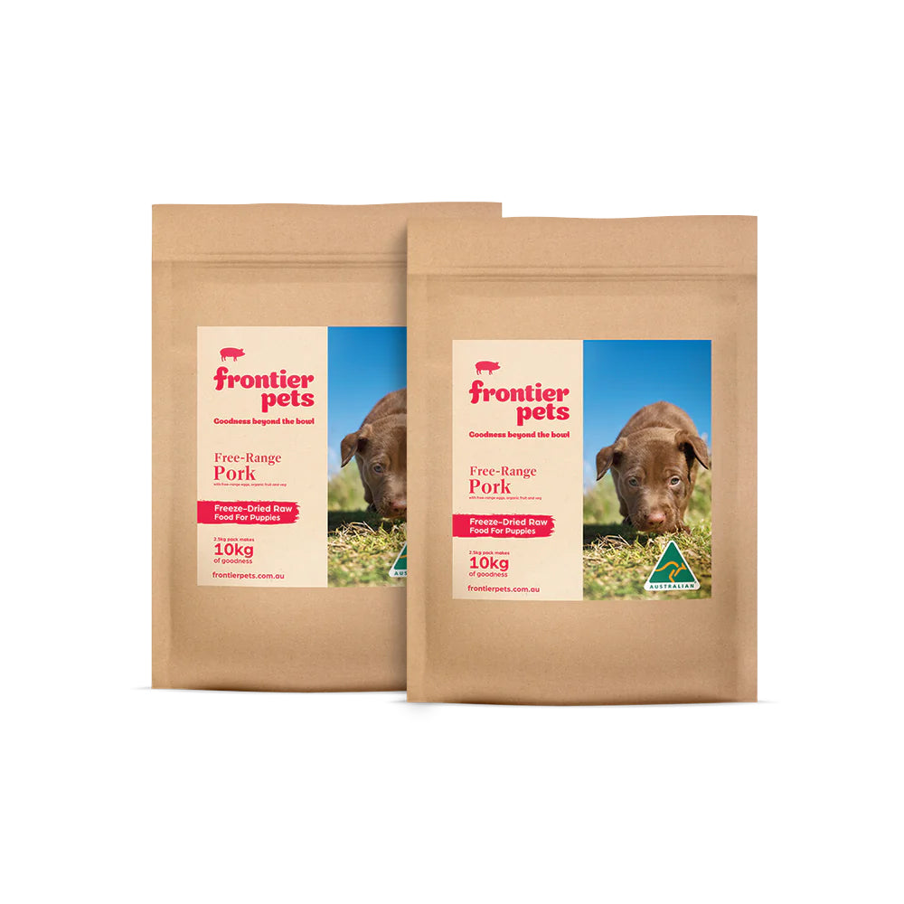 Frontier Pets Free-Range Pork Freeze-Dried Raw Food for Puppies