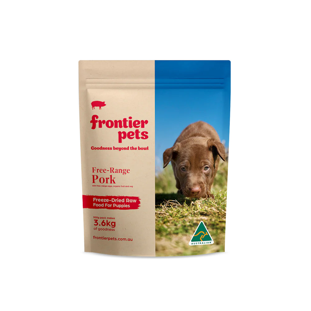 Frontier Pets Free-Range Pork Freeze-Dried Raw Food for Puppies