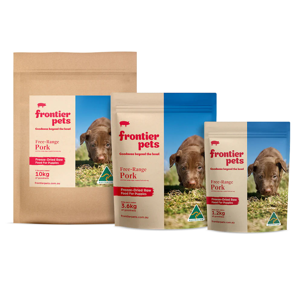 Frontier Pets Free-Range Pork Freeze-Dried Raw Food for Puppies