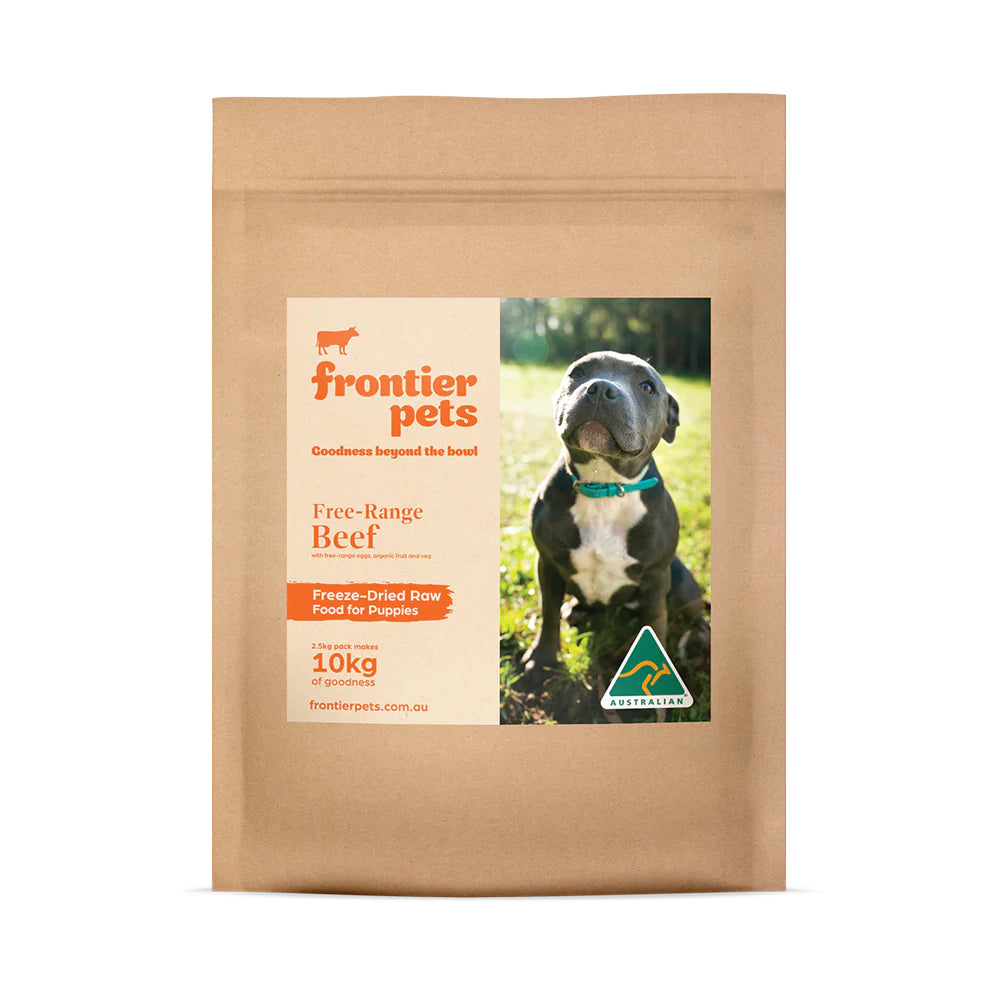 Frontier Pets Free-Range Beef Freeze-Dried Raw Food for Puppies