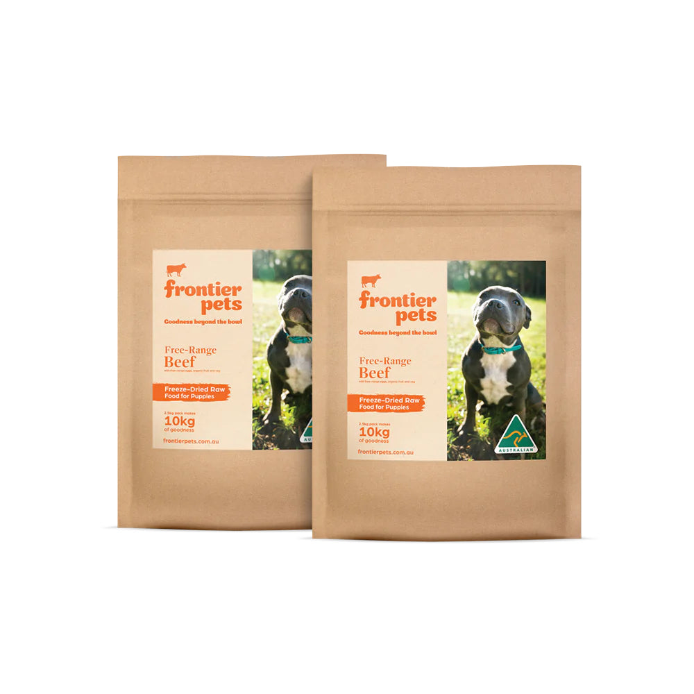 Frontier Pets Free-Range Beef Freeze-Dried Raw Food for Puppies