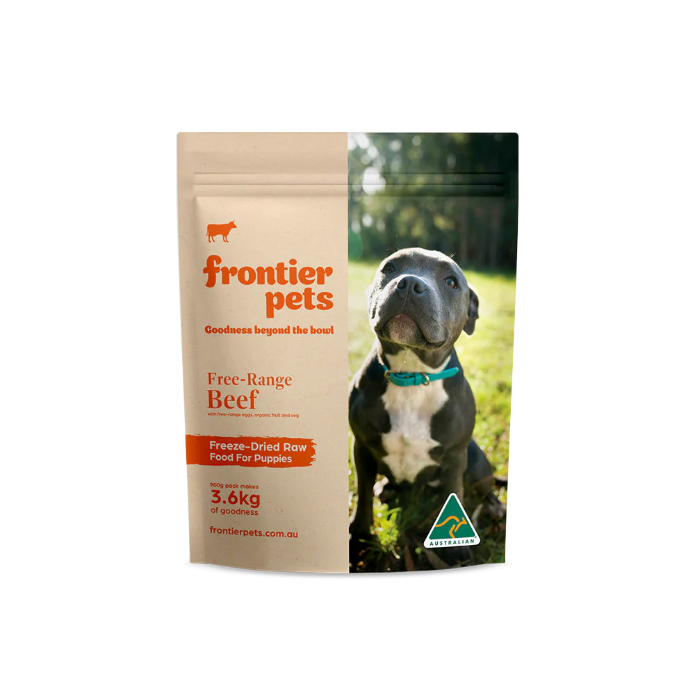 Frontier Pets Free-Range Beef Freeze-Dried Raw Food for Puppies