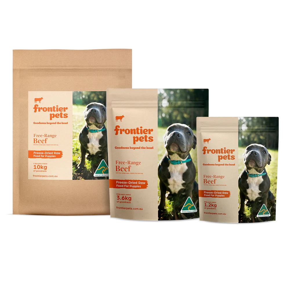 Frontier Pets Free-Range Beef Freeze-Dried Raw Food for Puppies