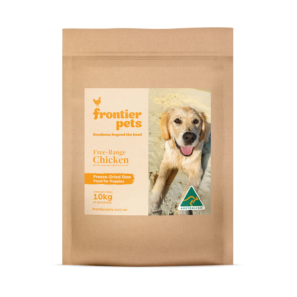 Frontier Pets Free-Range Chicken Freeze-Dried Raw Food for Puppies