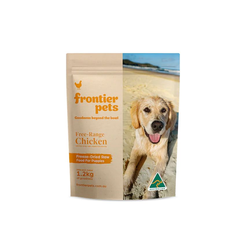 Frontier Pets Free-Range Chicken Freeze-Dried Raw Food for Puppies