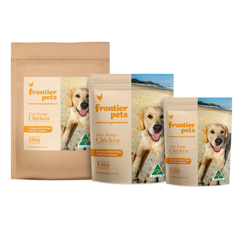 Frontier Pets Free-Range Chicken Freeze-Dried Raw Food for Puppies