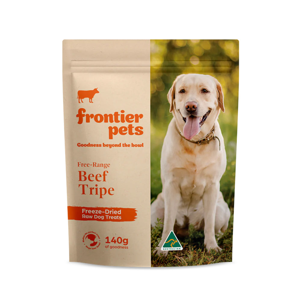 Frontier Pets Free-Range Beef Tripe Freeze-Dried Raw Dog Treats