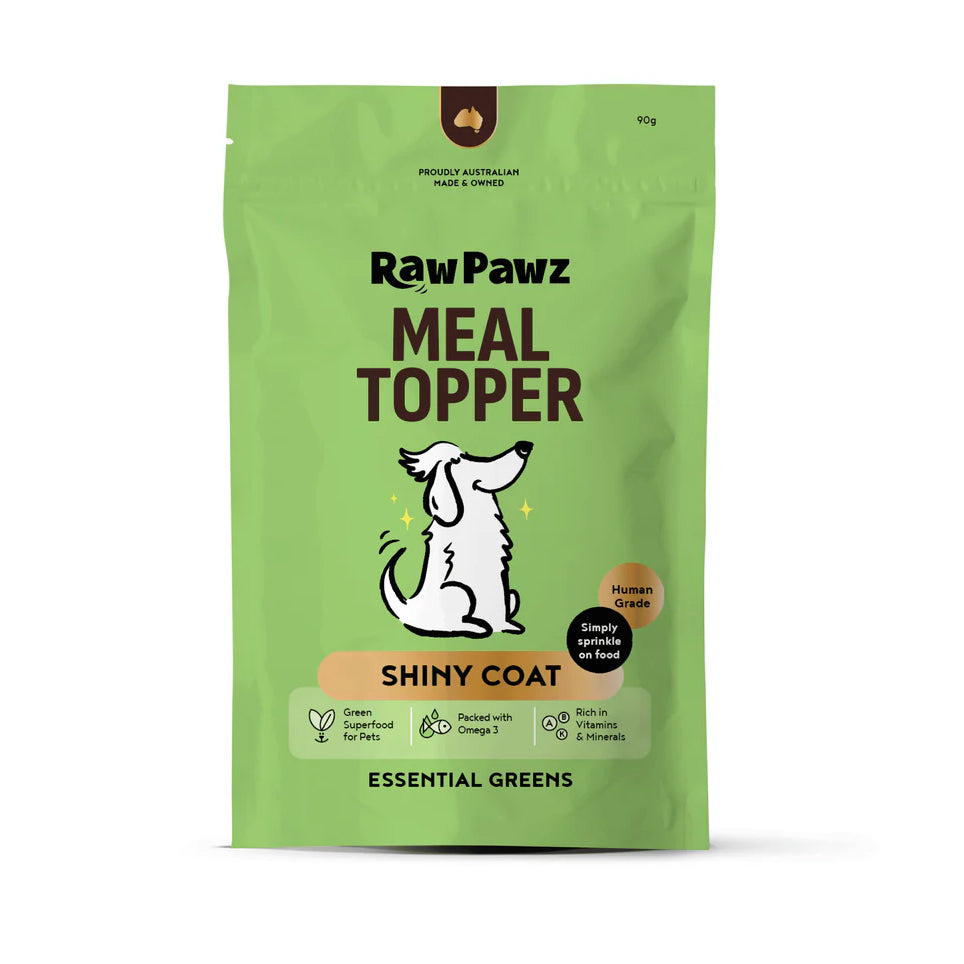 Raw Pawz Shiny Coat Essential Greens Meal Topper 90g