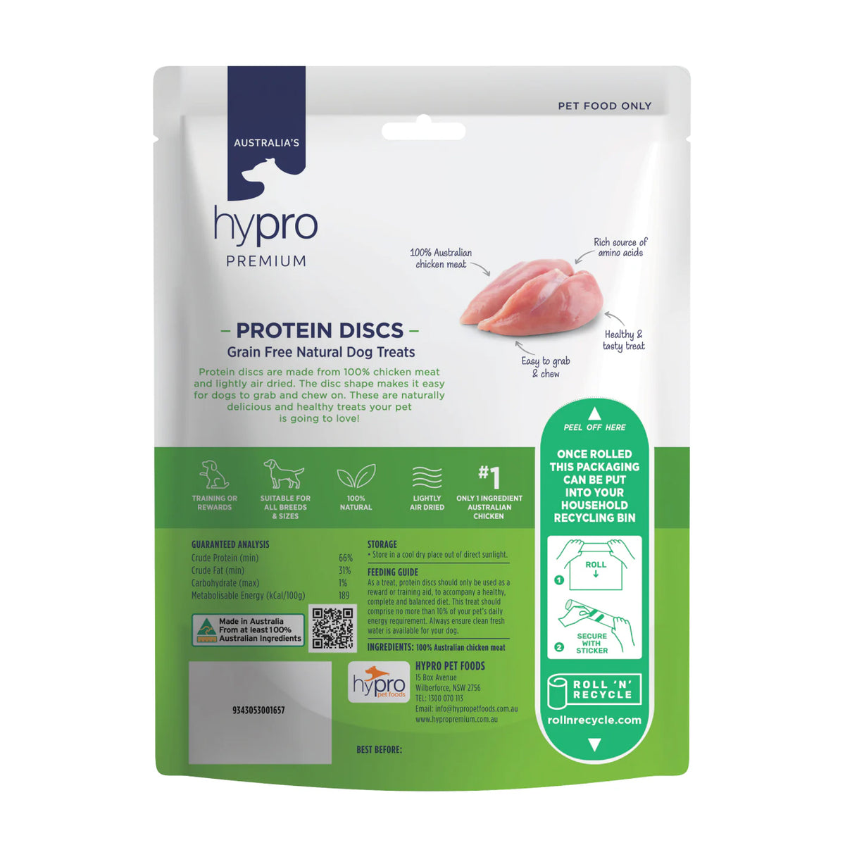 Hypro Premium Chicken Protein Discs 100g