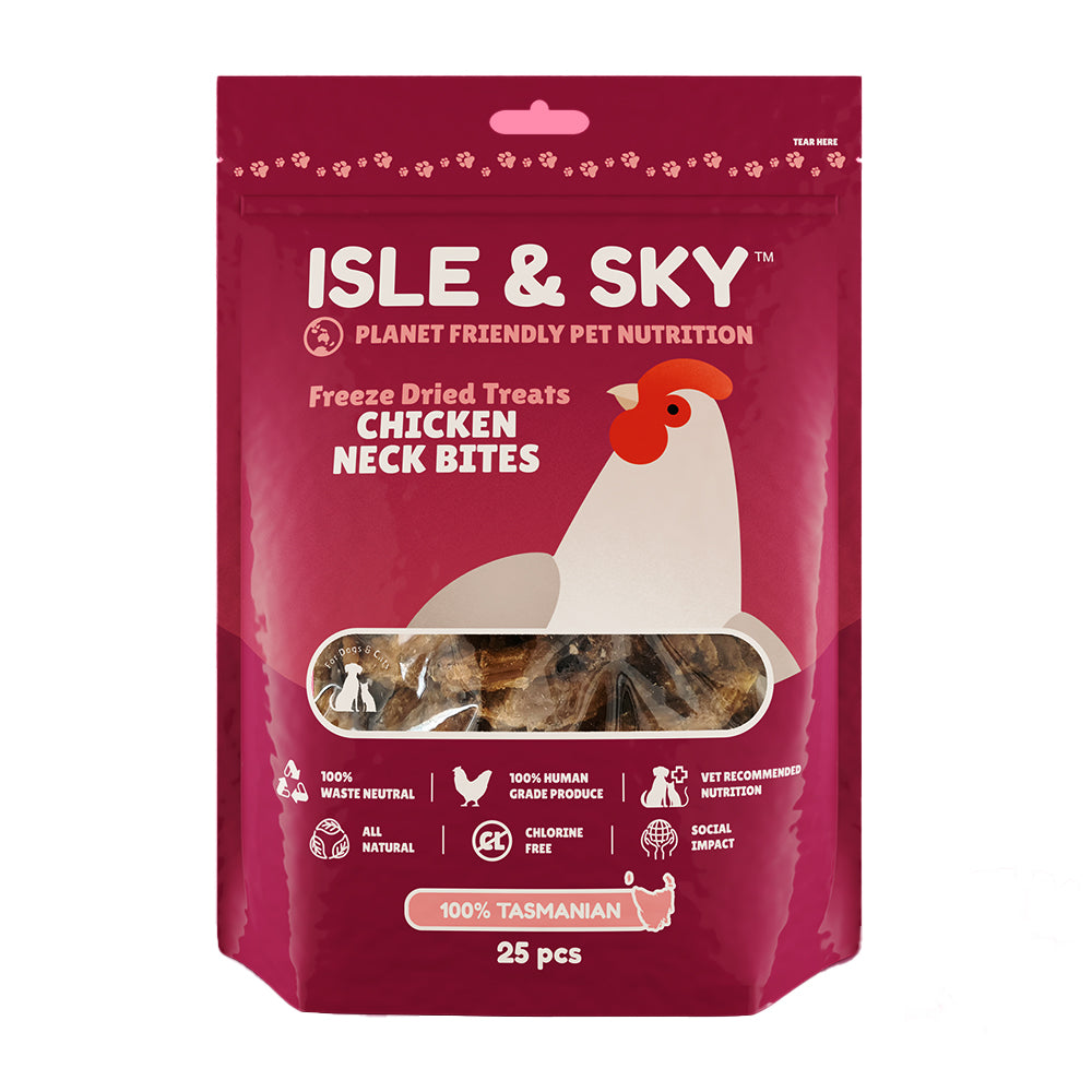 Isle &amp; Skye Chicken Neck Bites Freeze Dried Treats