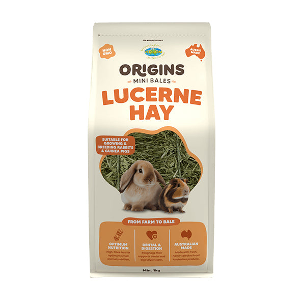 Vetafarm Origins Mini Bales Lucerne Hay 1kg