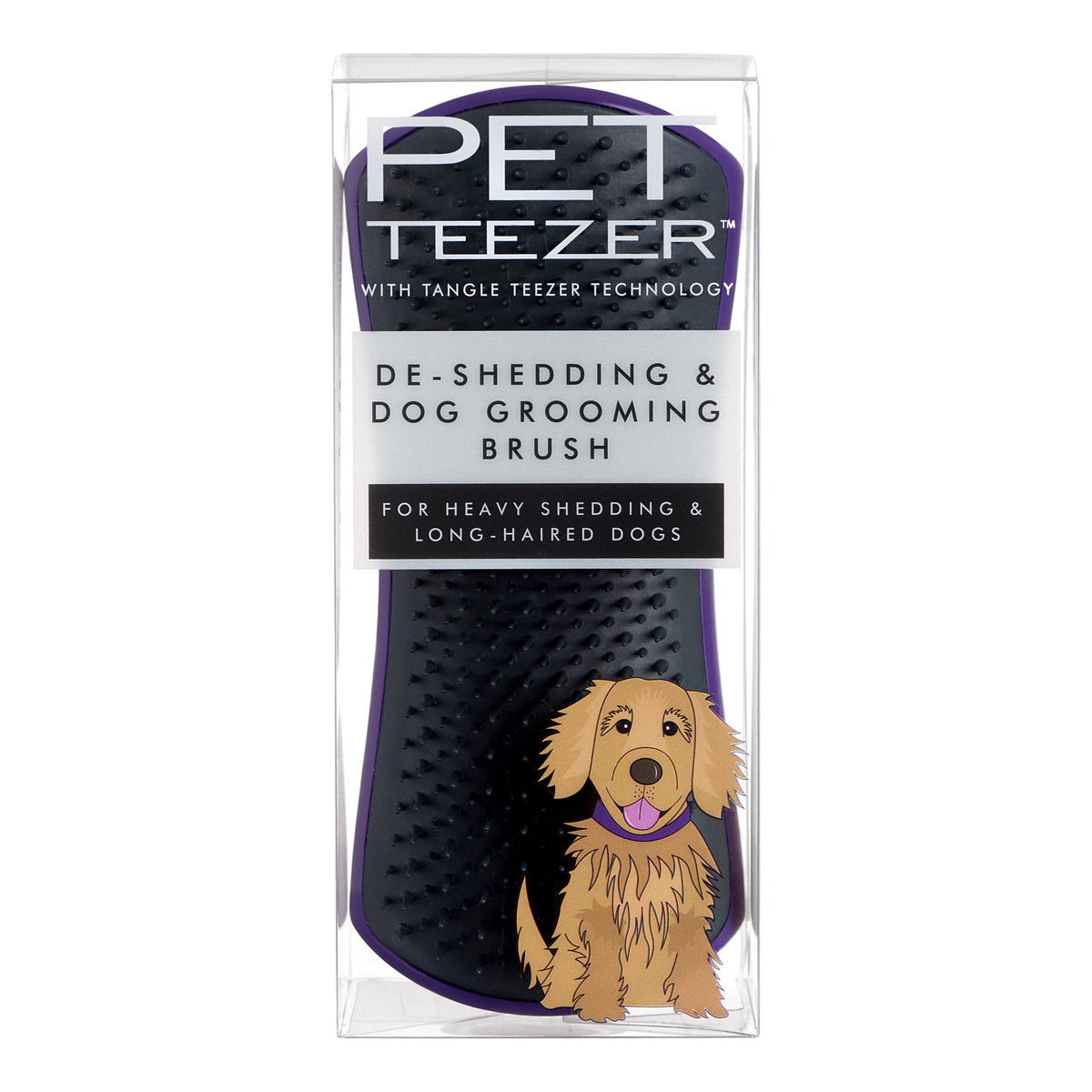 Pet Teezer De-Shedding &amp; Dog Grooming Brush for Heavy Shedding &amp; Long Haired Dogs