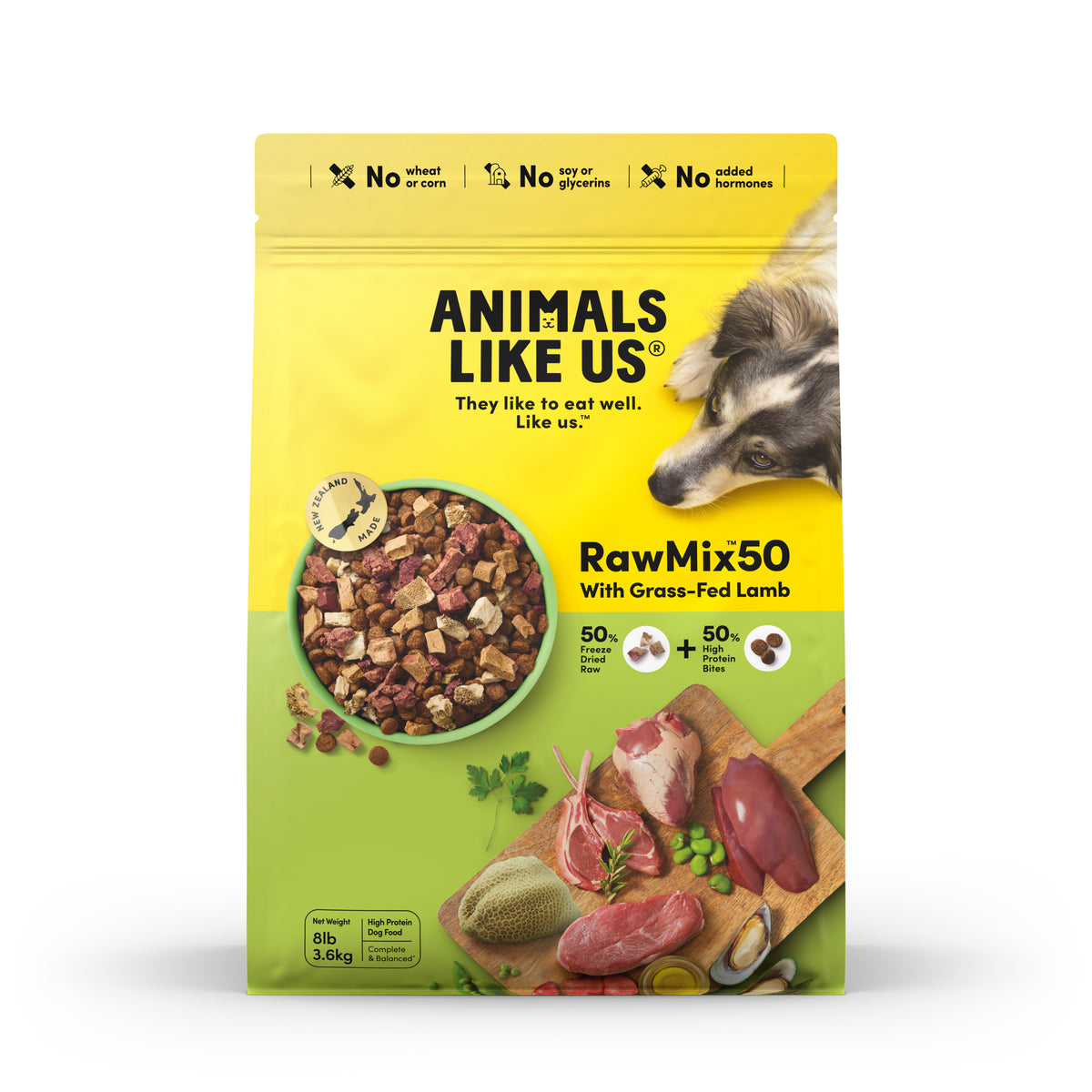 Animals Like Us RawMix50 with Grass Fed Lamb Dry Dog Food