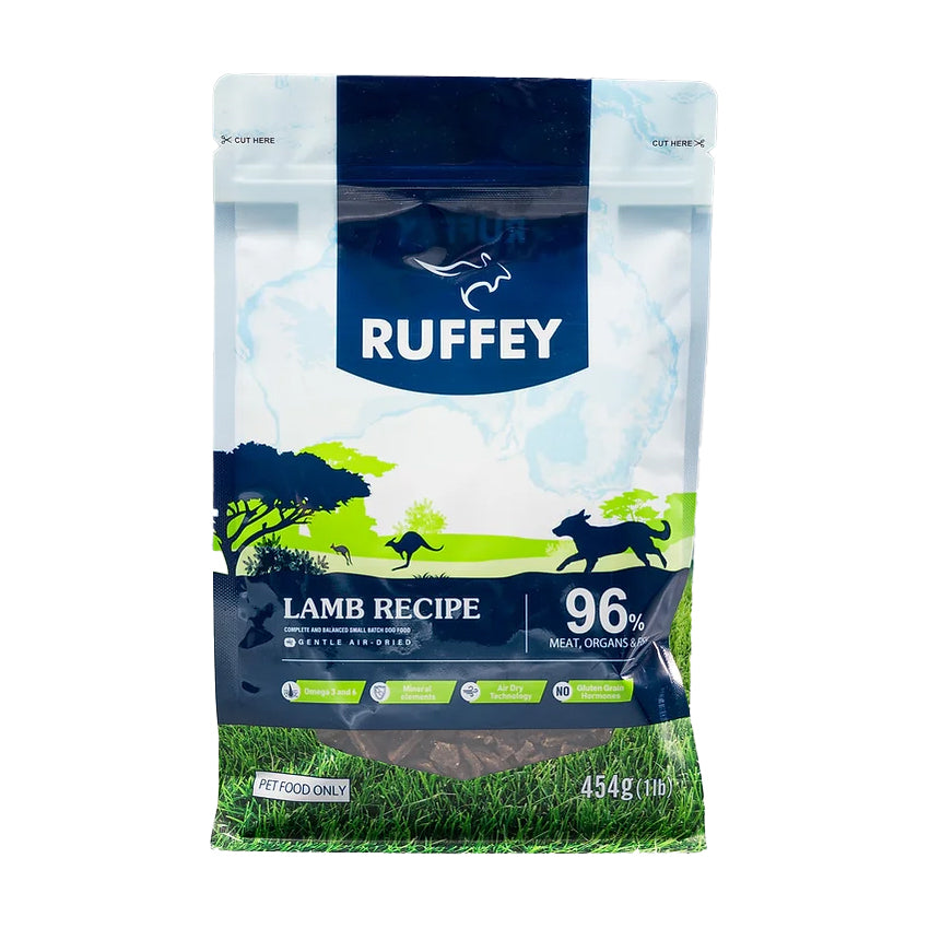 Ruffey Air-Dried Lamb Recipe Dog Food 454g