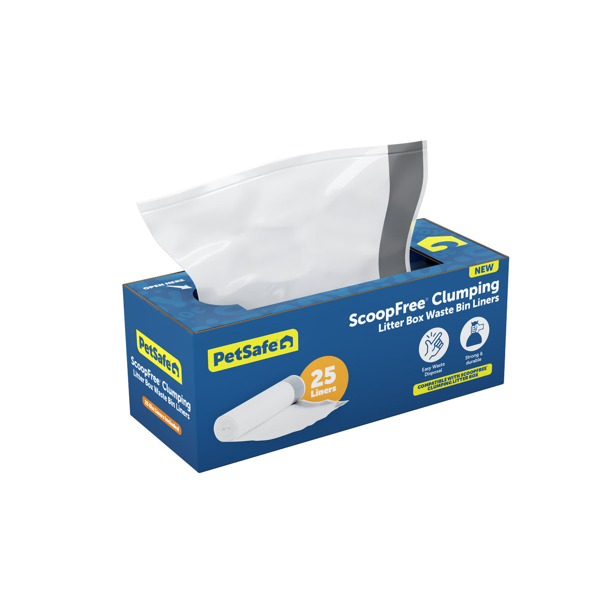 PetSafe ScoopFree Litter Box Waste Bin Liners - 25 Pack