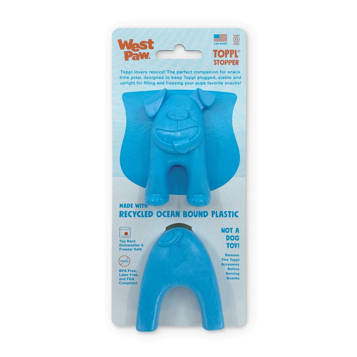 West Paw Toppl Stopper - Fill and Freeze Your Topple with Ease