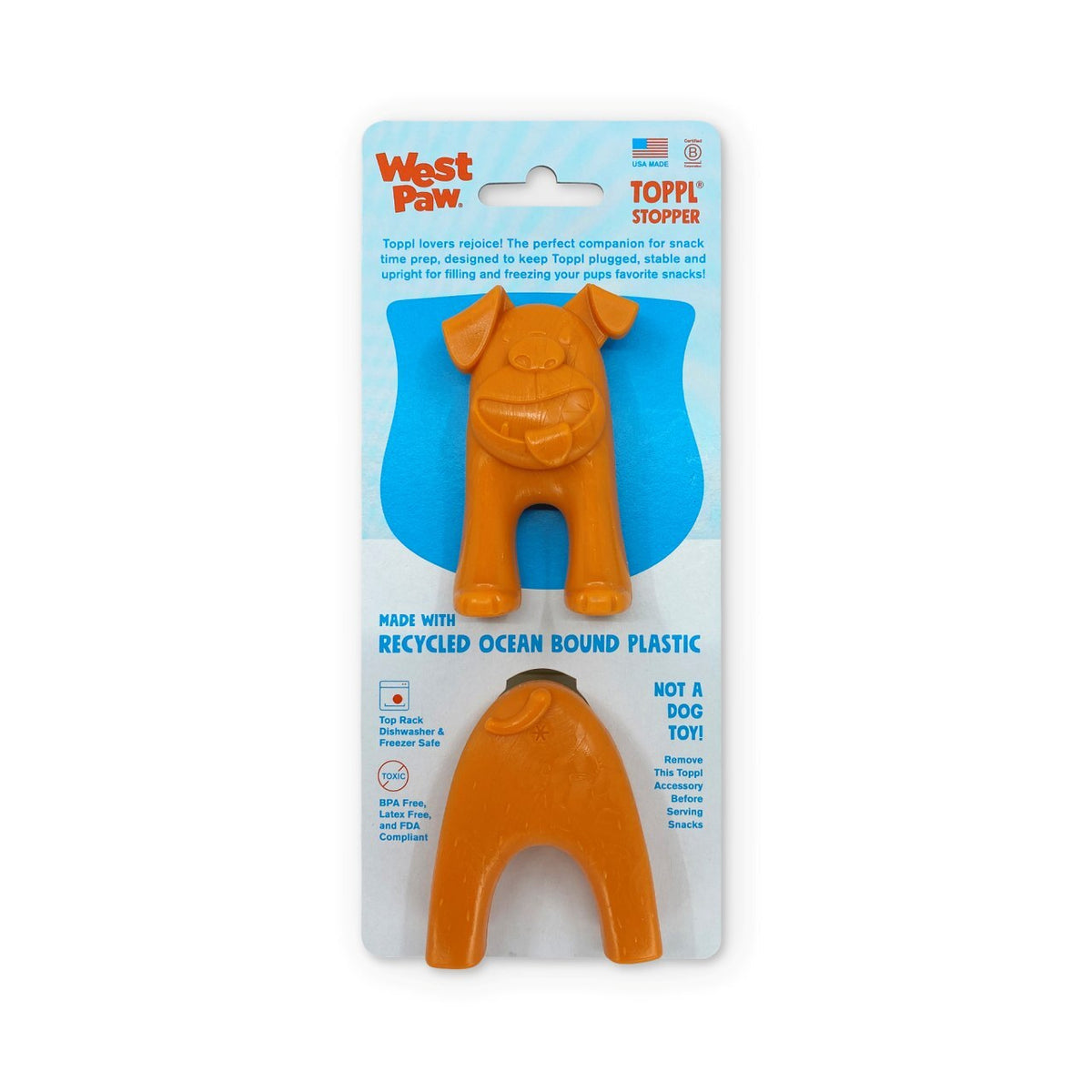 West Paw Toppl Stopper - Fill and Freeze Your Topple with Ease