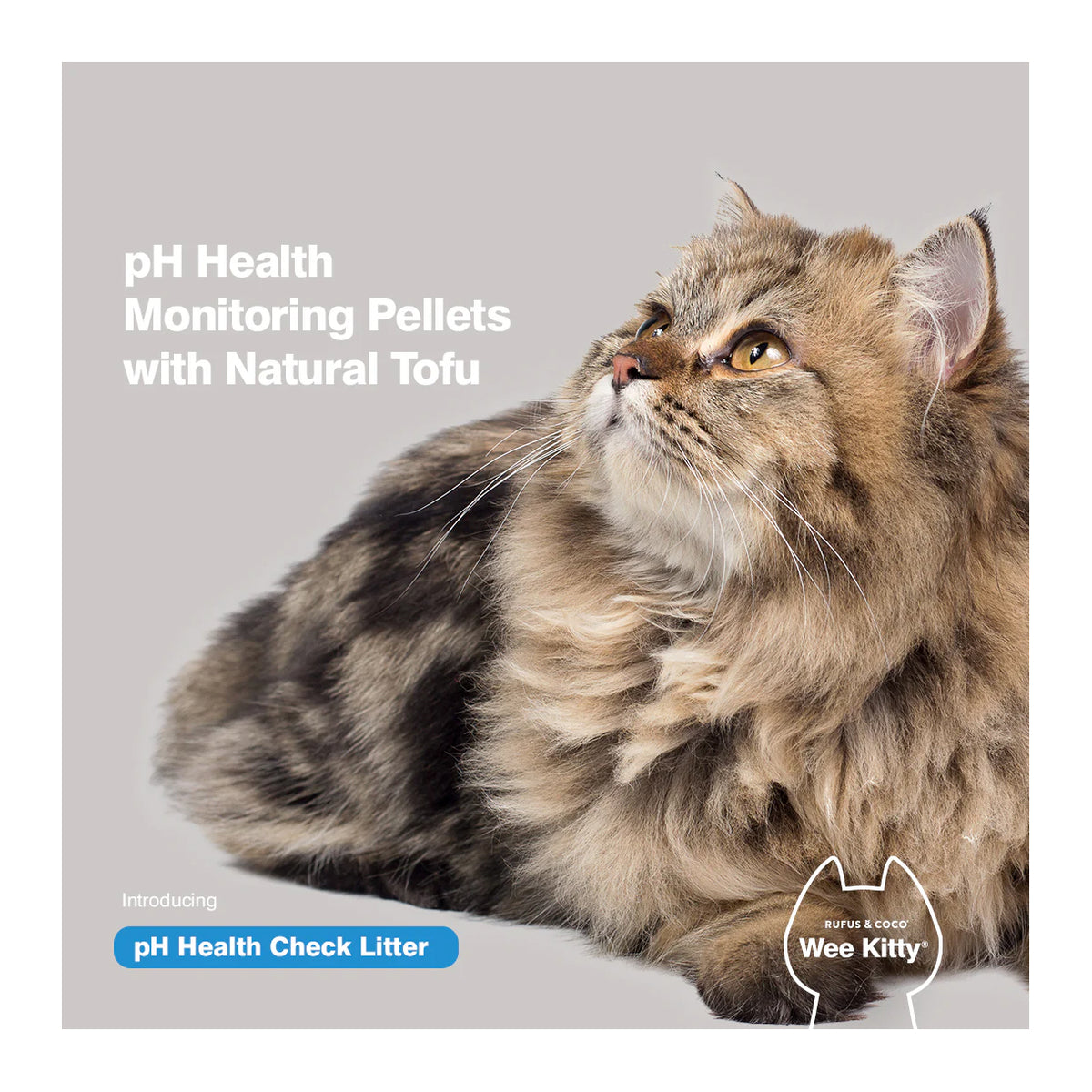 Rufus &amp; Coco Wee Kitty Clumping pH Health Check Tofu Cat Litter