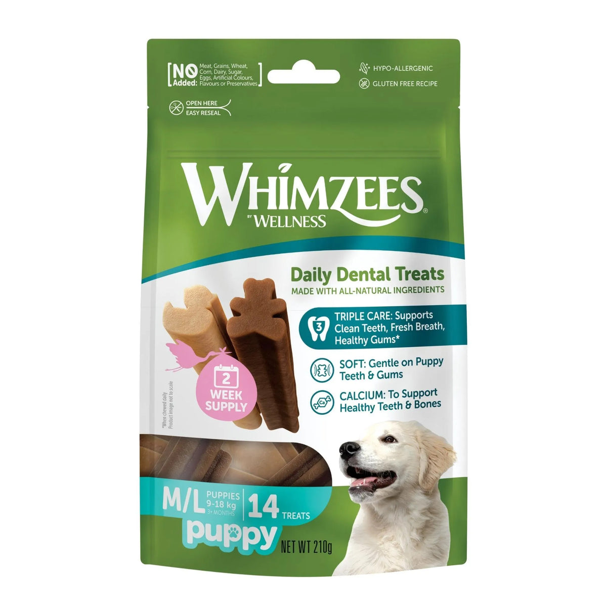 Whimzees All Natural Daily Dental Treats  for Puppies - Value Bag