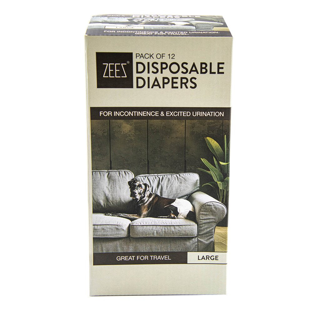 ZeeZ Disposable Female Dog Diapers - 12 Pack