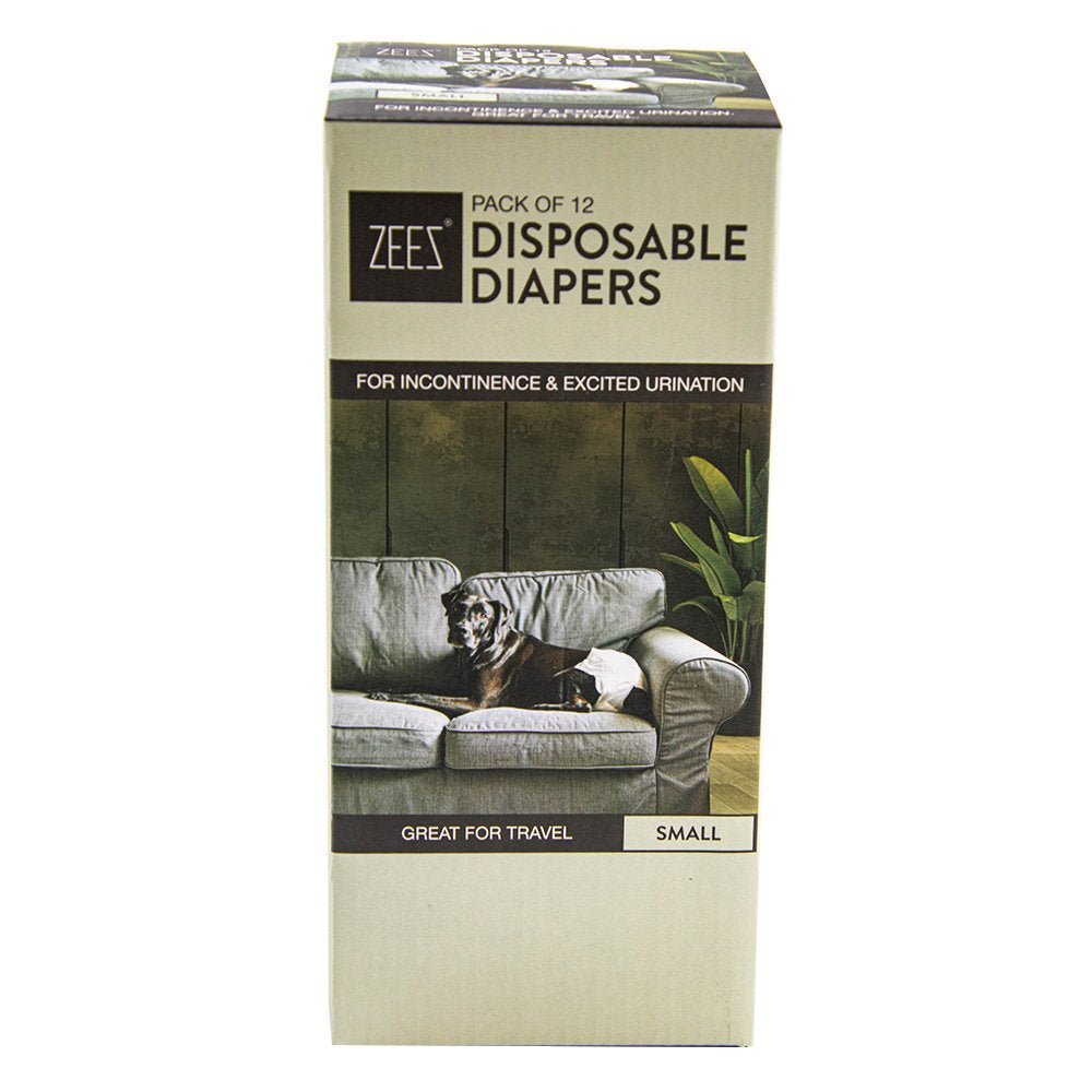 ZeeZ Disposable Female Dog Diapers - 12 Pack