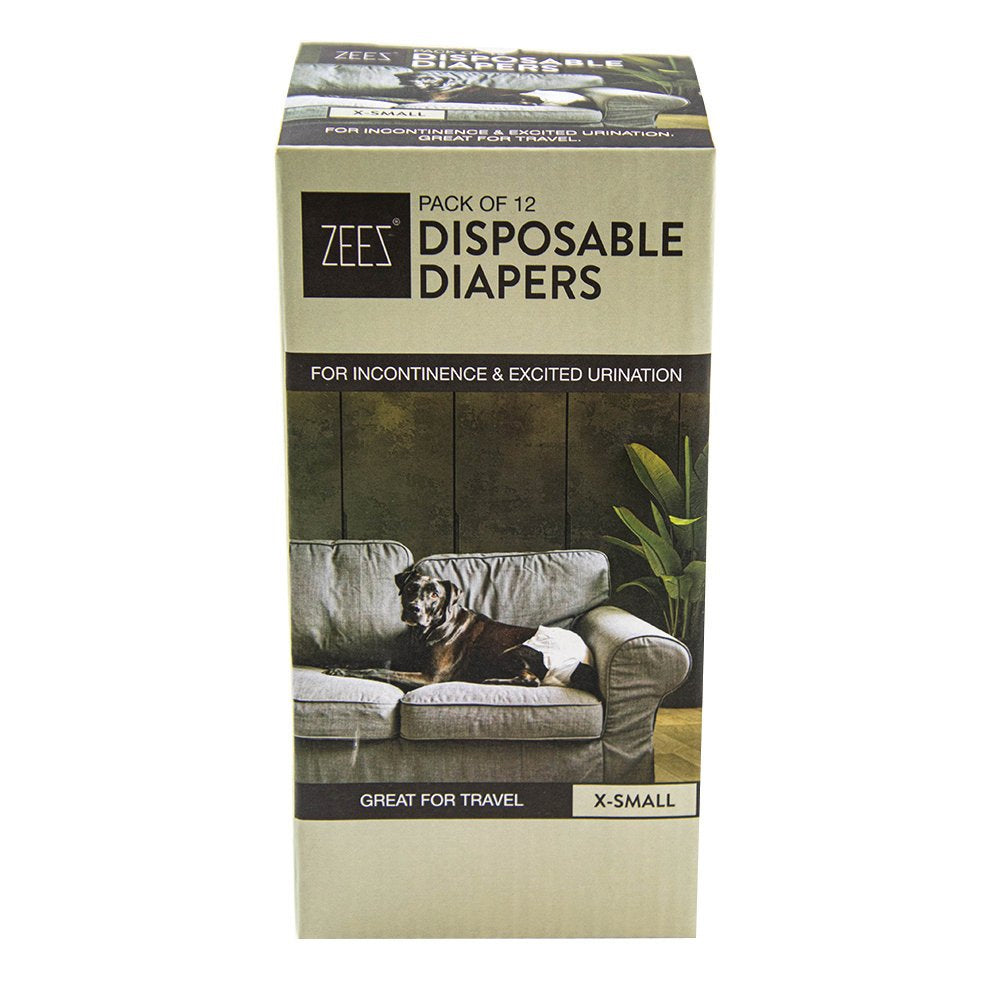 ZeeZ Disposable Female Dog Diapers - 12 Pack