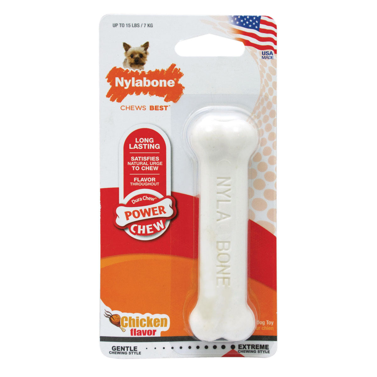 Nylabone Power Chew Bone Chicken Flavour